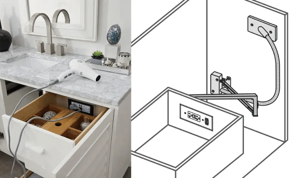 Розетки в тумбе | Интерьерно